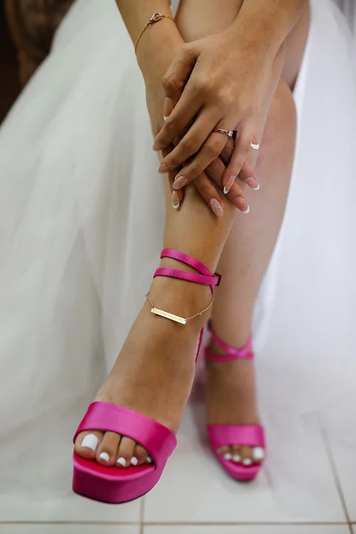 Tobillera "The best day of my life" something blue