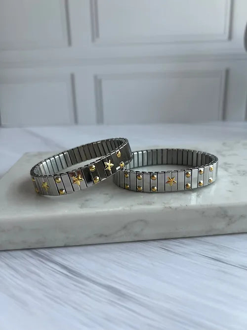 Pulsera estrella bicolor