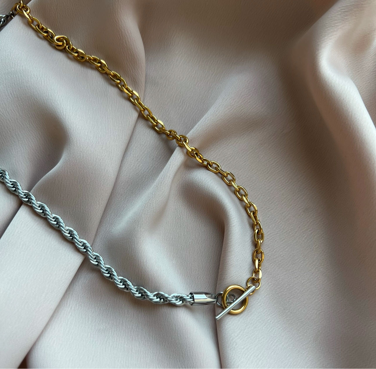 Collar doble Silver mia