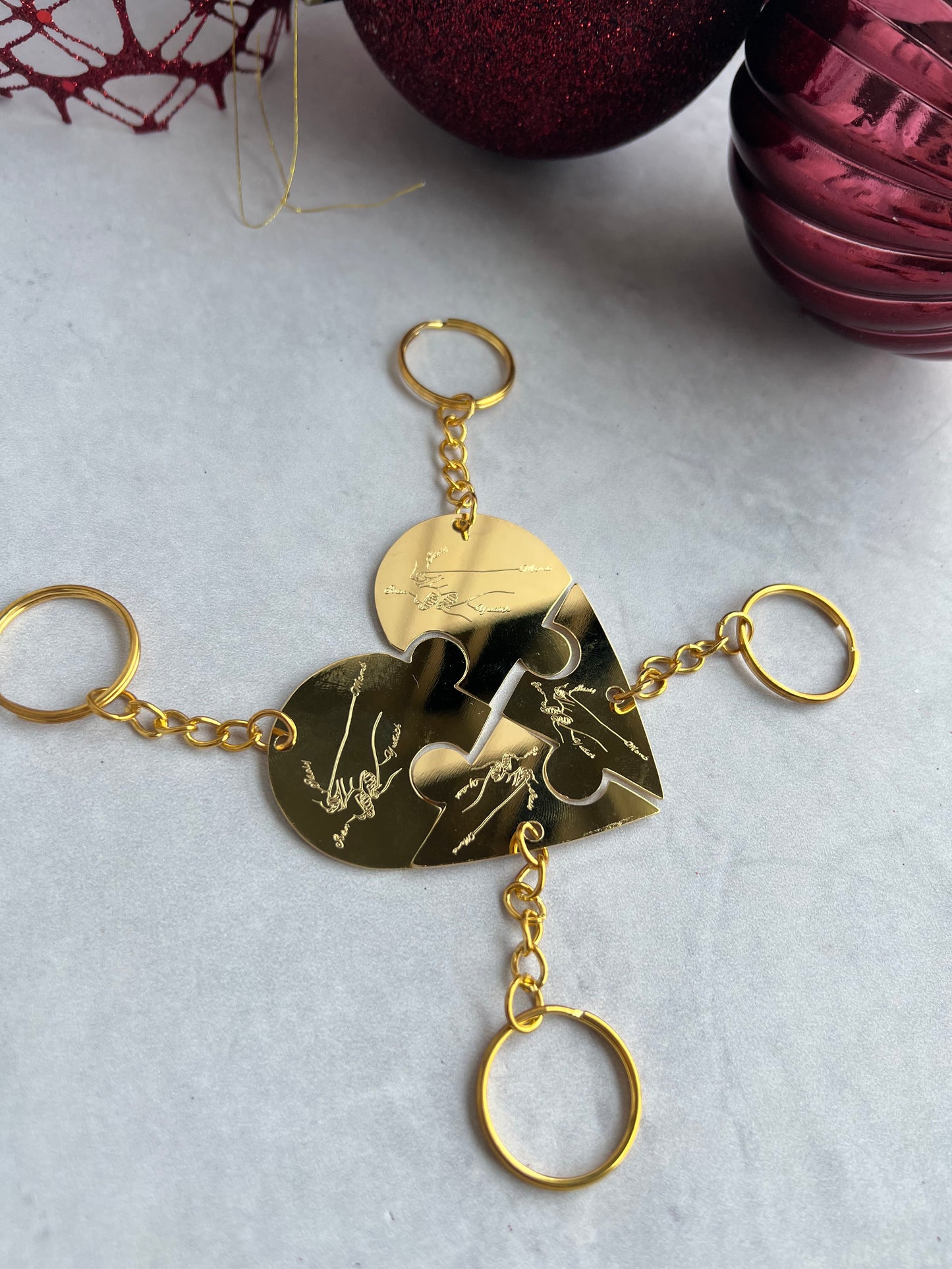 Best friend heart necklace (5 pz)