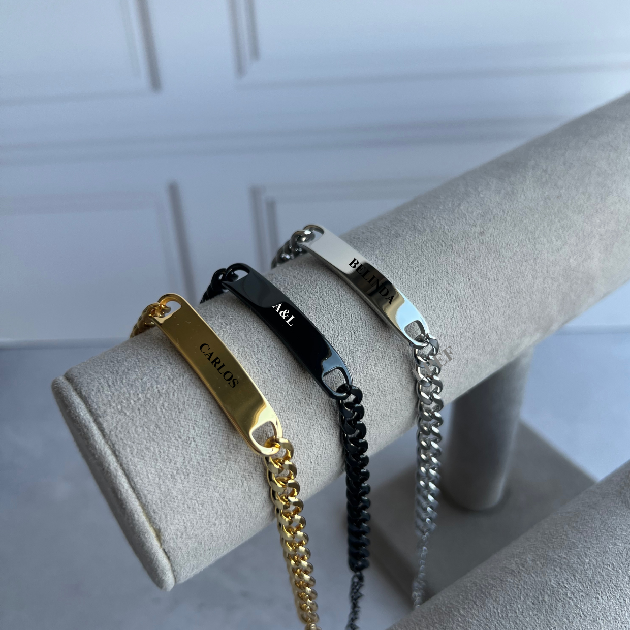 Pulsera acero tricolor