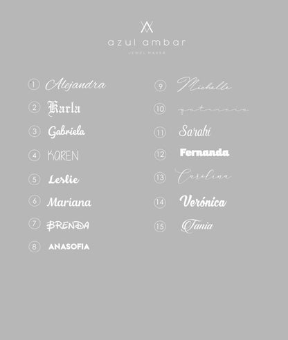 Collar names necklace mini