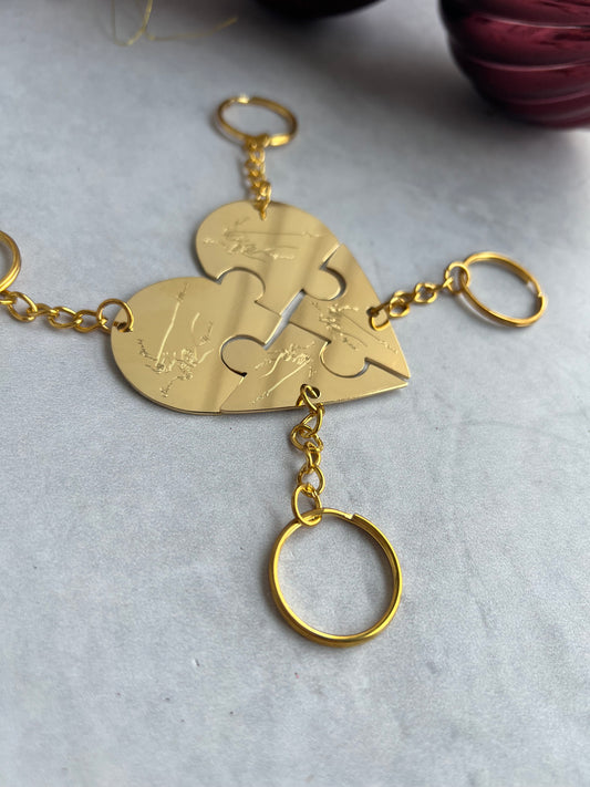 Best friend heart necklace (5 pz)