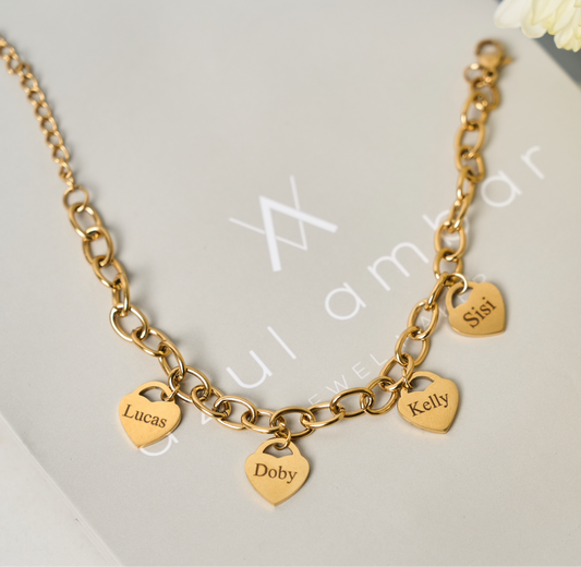 Pulsera corazones mini