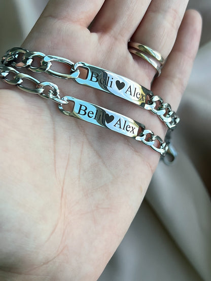 Dúo pulseras acero