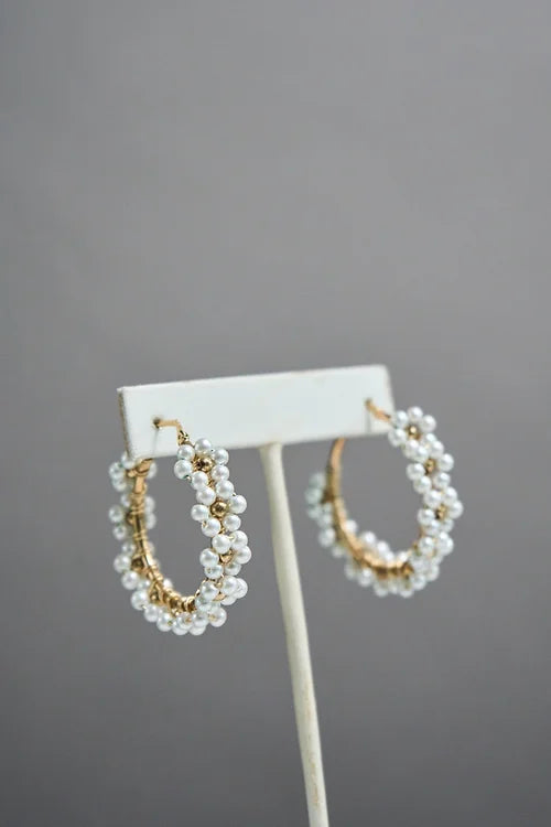 Aretes flore perla