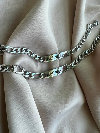 Dúo pulseras acero