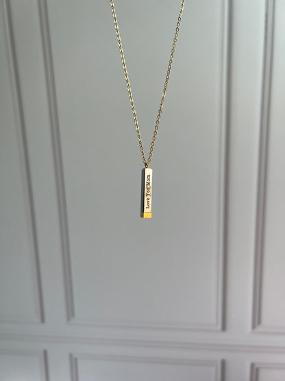 Collar Barrita grabada interior
