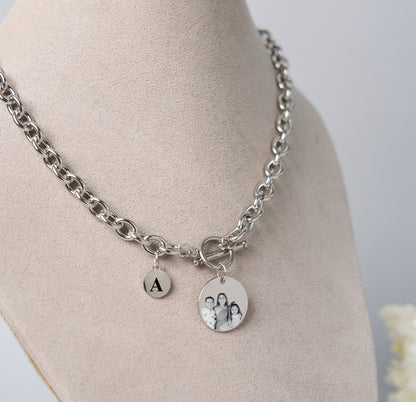 Collar chunky grabado