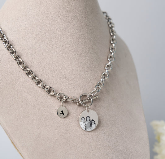 Collar chunky grabado