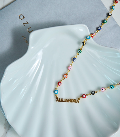 Collar Nombre ojitos