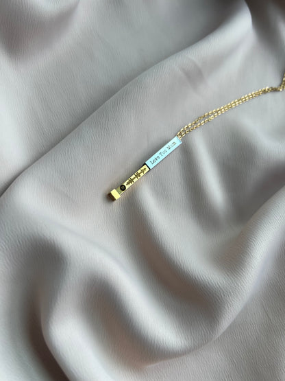 Collar Barrita grabada interior